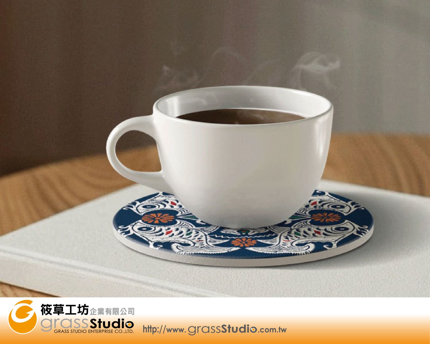 陶瓷杯墊+背貼軟木