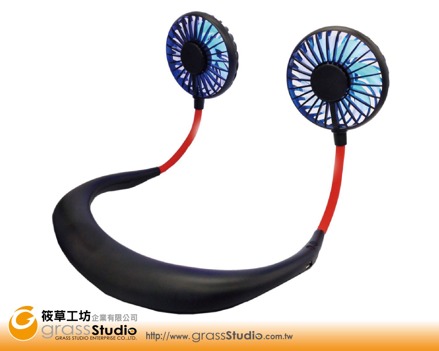 LED發光掛脖運動風扇